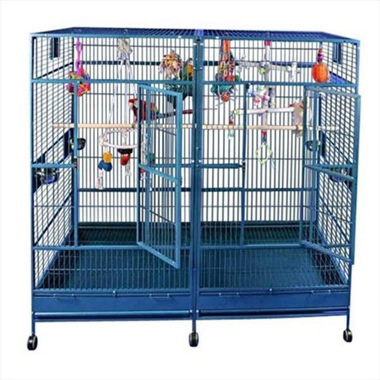 A&E Cage 80"x40" Double Macaw Cage in Stainless Steel-Material:Stainless Steel