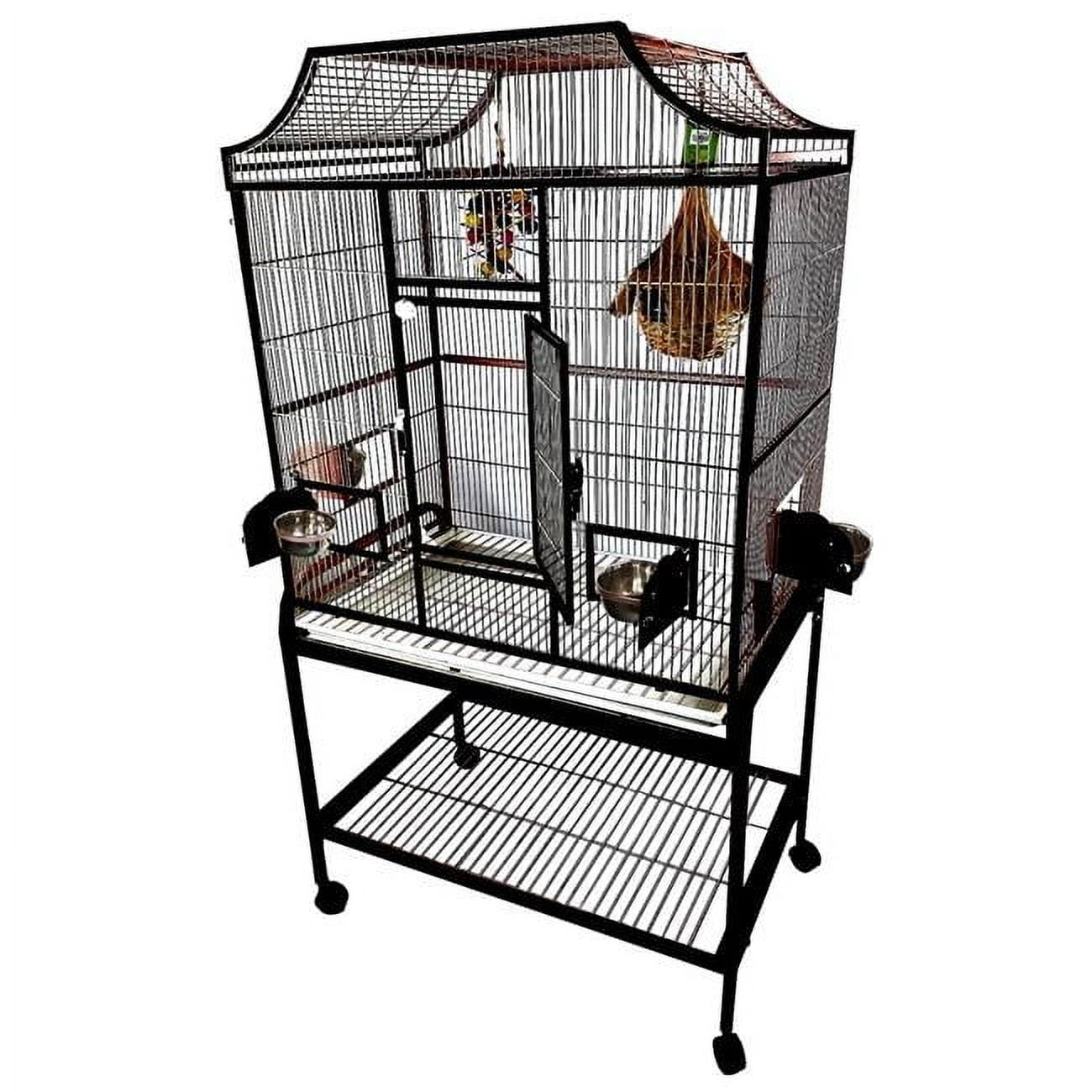 Petsfella 32-inch Wrought Iron Flight Cage with Rolling Stand (32x21)