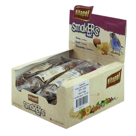 A&E Cage Co Smakers Parakeet Strawberry Treat Sticks, 12 Count Display