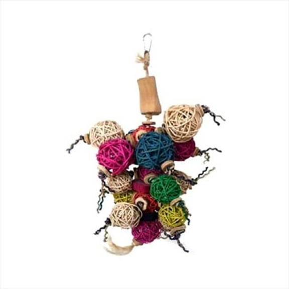A&E Cage Company Hb46520 Java Wood Ball Thing Assorted Bird Toy, 10 By 14