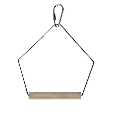 A&E Cage Economy Swing for Birds – 5"x7" with Smooth 3/4" Perch and Quick Link for Easy Hanging