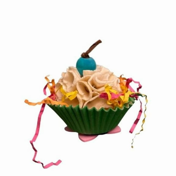 A&E Cage 103121 Happy Beaks Sweet Tweets Cupcake Foot Bird Toy, Medium