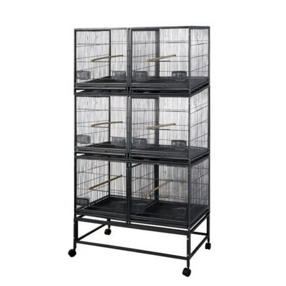 A&E Cage LOR4020-3 Black 6 Unit Breeder Cage