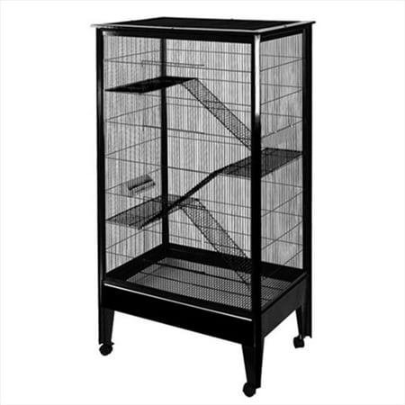 Large - 4 Level Small Animal Cage on Casters SA3221H PL/BK