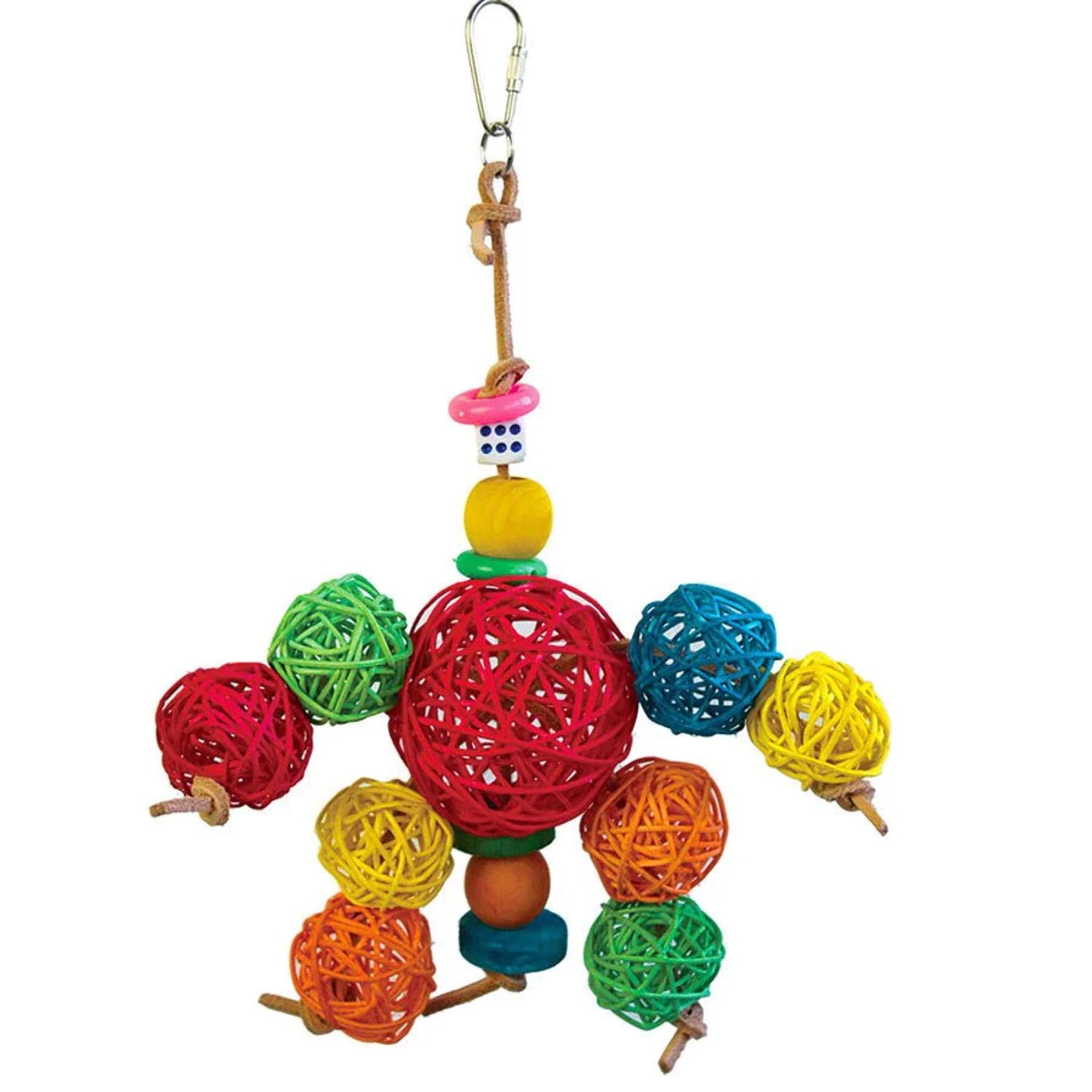 A  E Cages Happy Beaks Have A Ball Bird Toy
