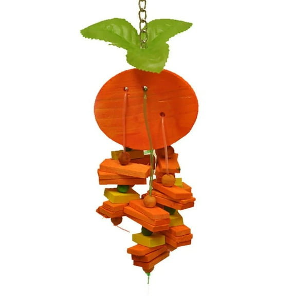 A E Cages Happy Beaks Orange Bird Toy