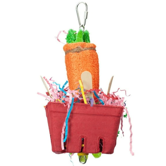 A E Cages Happy Beaks Veggie Basket Bird Toy