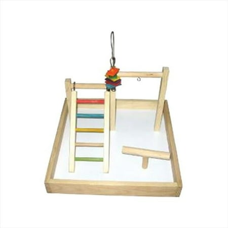 A E Cages Happy Beaks Wood Tabletop Play Station