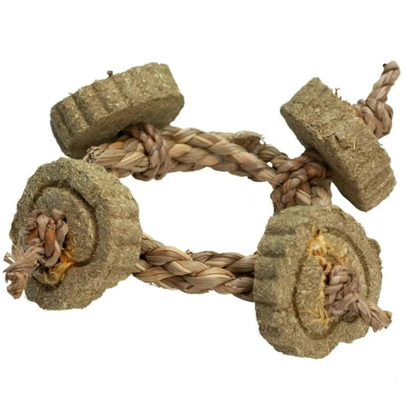 A E Cages Nibbles 4 Way Circle Rope Hay Small Animal Chew