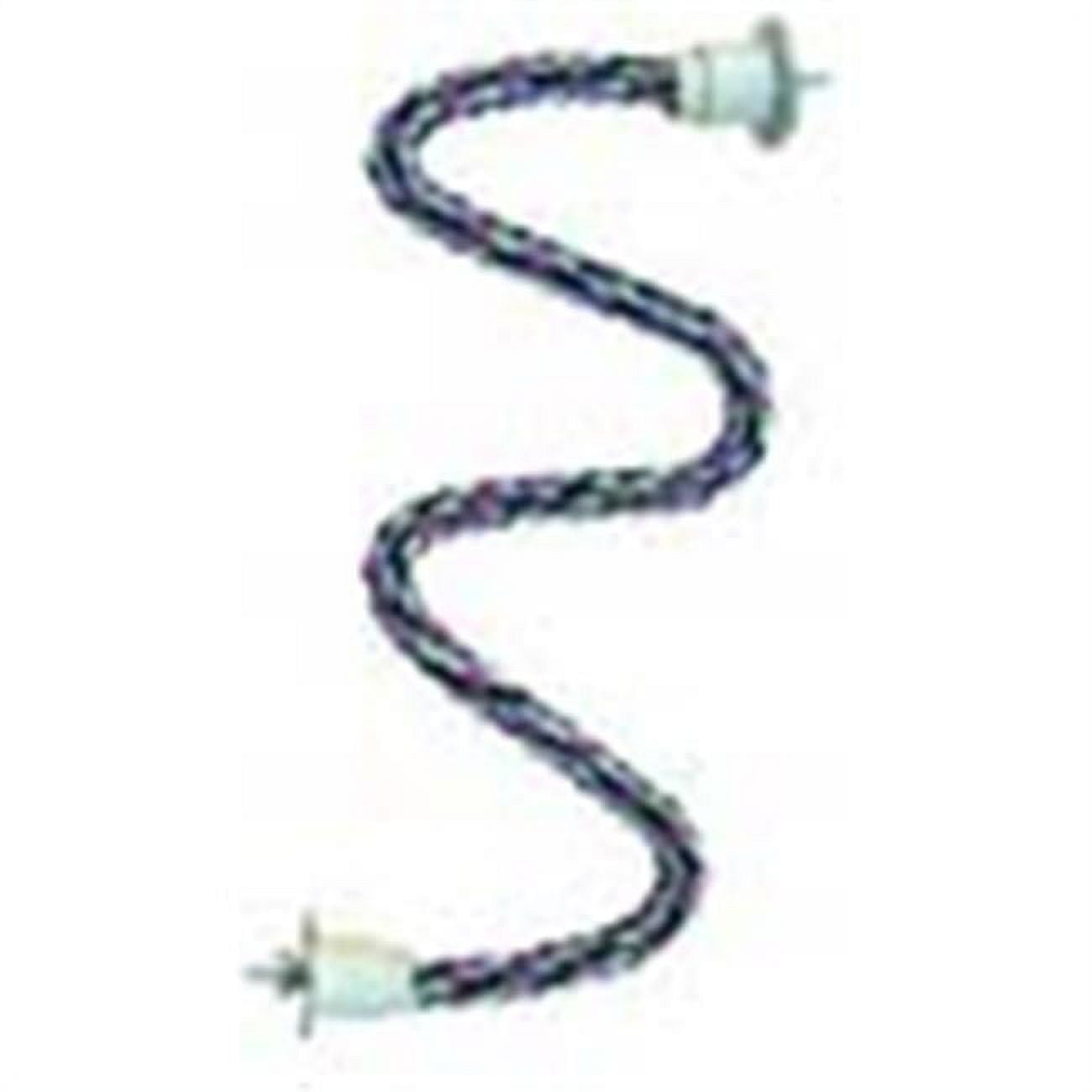 A E Cages Rainbow Cotton Rope Boing with Bell Bird Toy