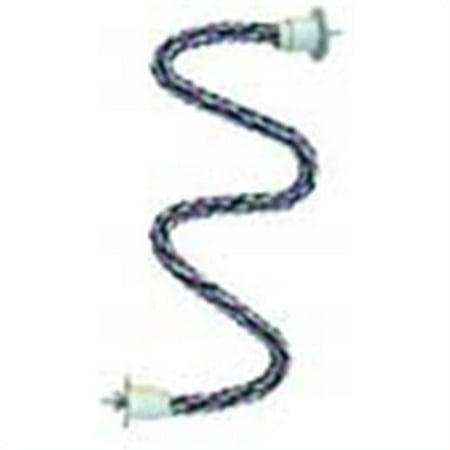 A E Cages Rainbow Cotton Rope Boing with Bell Bird Toy