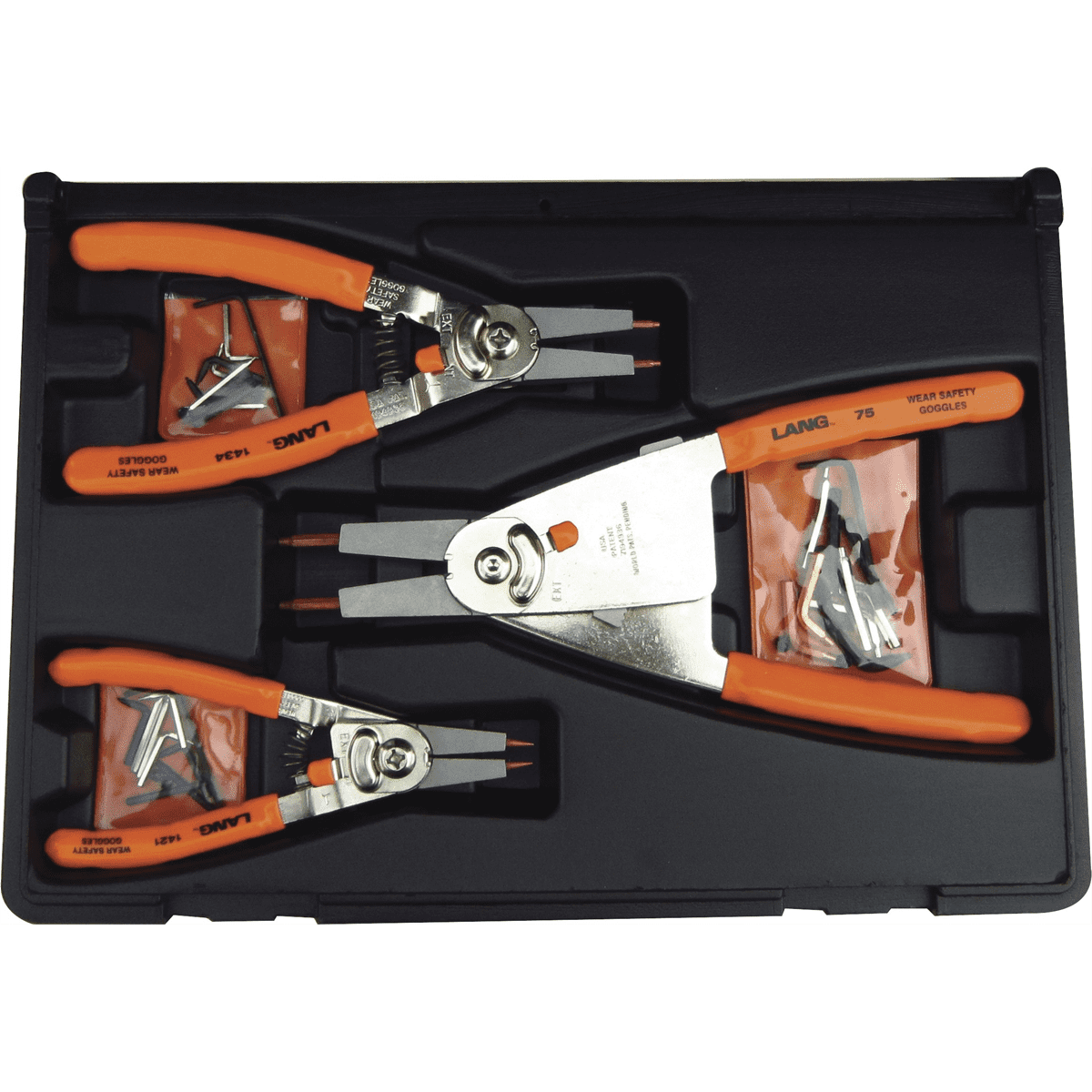 Lang Tools (Kastar) 1465 - 3-PC. Quick Switch Retaining Ring Pliers Set