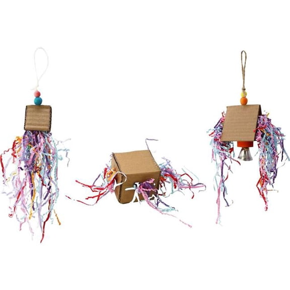 A&E HB01536 Happy Beaks Crinkle Huts Bird Toys - Pack of 24