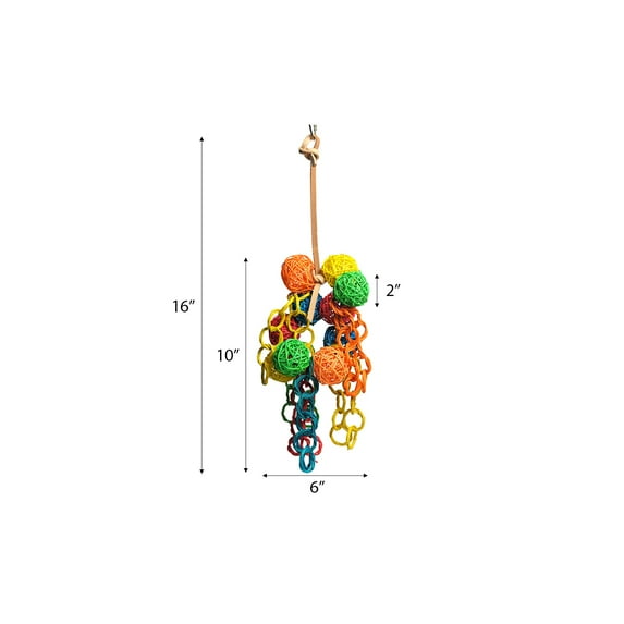 A&E Happy Beaks Large Vine Foraging Balls- 16 1/2 x 7"