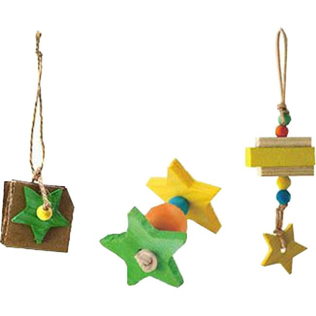A&E HB01535 Happy Beaks Tiny Starwood Variety Pack Bird Toys, Assorted Color - Pack of 24