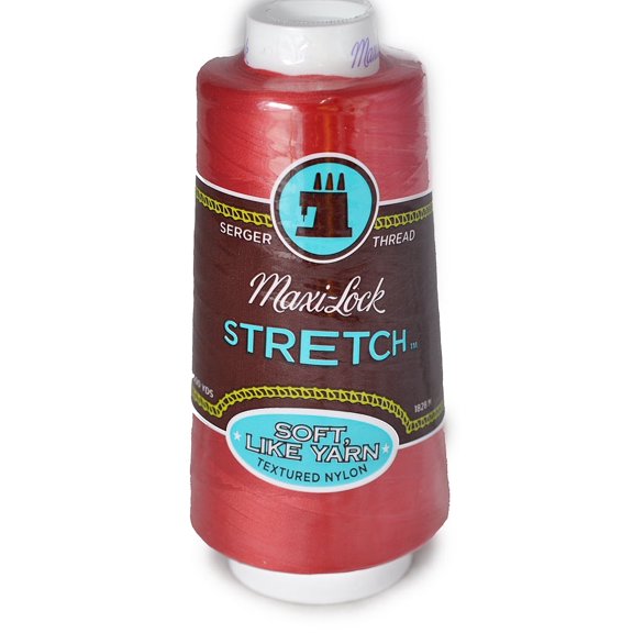 A&E Maxi Lock Stretch Textured Nylon Poppy Red Serger Thread MWN-45136
