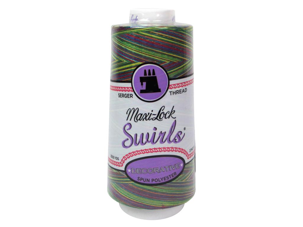Swril Thread A&E Maxi Lock Swirls Thread 3000yd Rainbow Swirl - Walmart.com