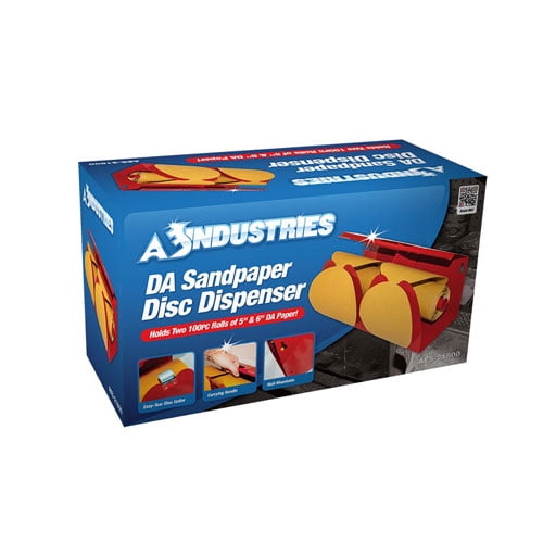 AES Industries Dual Action Sandpaper Roll Disc Dispenser for 5 in or 6 in