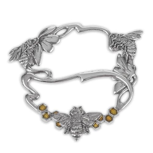 A E Williams Beehive Scarf Ring Luxury Fine Pewter Round Handmade Scottish Clip Accessory for Women