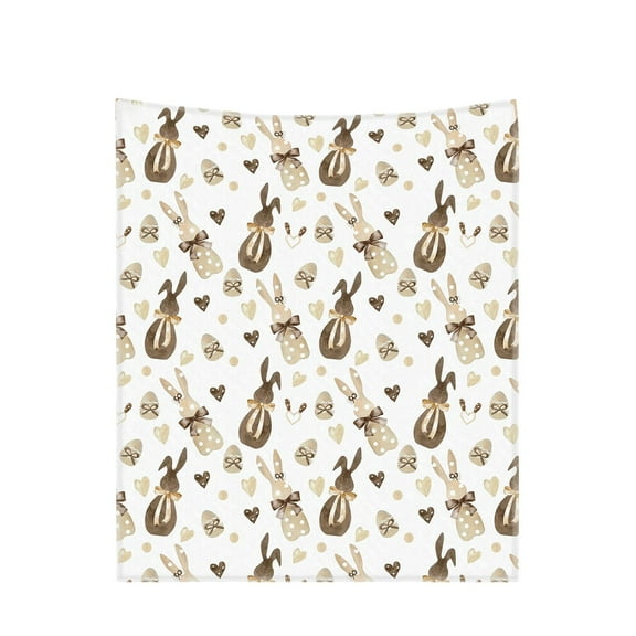 A Easter Celebration Blanket With Bunny Motifs For Snuggling And Decor Cozy Fabric For Living Room Or Gift Giving