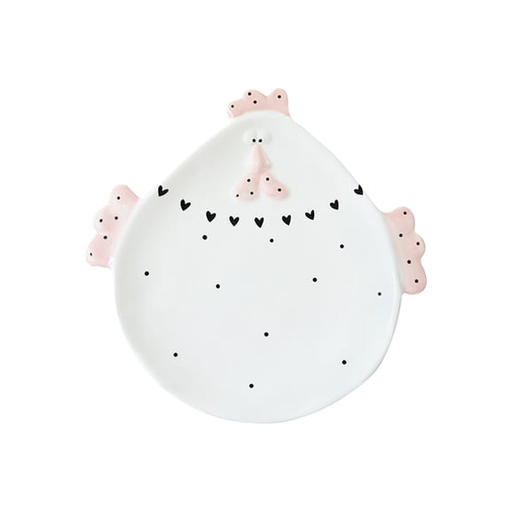 A Easter Ceramic Dinner Plate With Relief Chicken Design Large Festive Tableware For Spring Holiday Dining Serving Home Decor 10 Inch