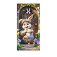 thumbnail image 1 of A Easter Door Curtain Banner With Rabbit Egg Flower Design Polyester Fabric For Party Celebration Home Wall Window Decoration 71X28In, 1 of 7