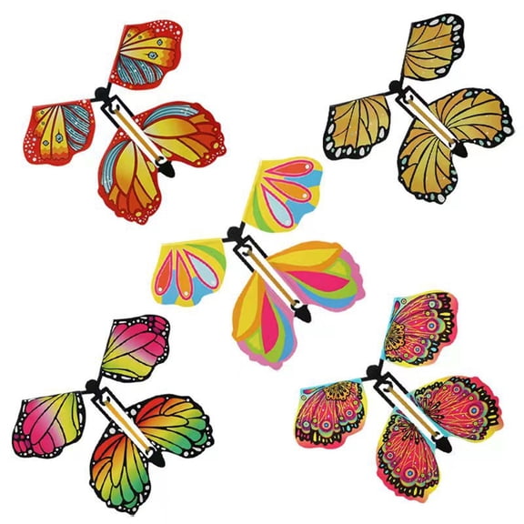 A Elastic Flying Butterfly Magic Toy For Kids Spring Prop Stretch Novelty Party Favor