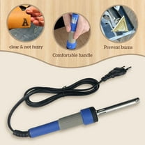 A Electric Iron Pen With Stamp Carving Tip For Wood Burning Lettering And Design Craft Project