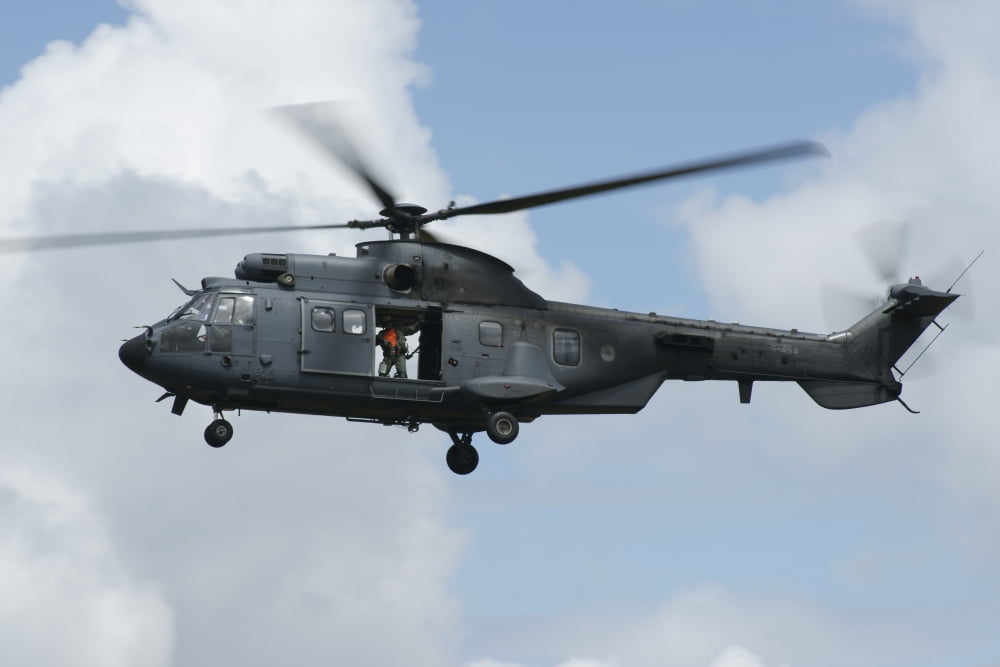 A Eurocopter AS532 Cougar of the Royal Netherlands Air Force Canvas Art - Ramon Van OpdorpStocktrek Images (35 x 23)