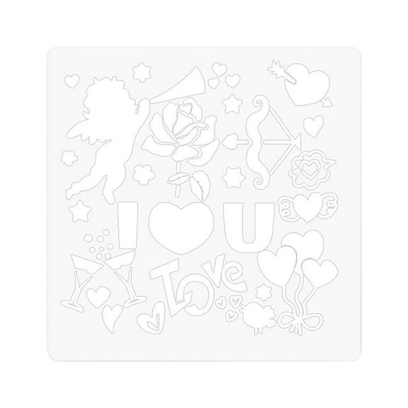 A Explosion Box Stencil Set 6X6 Inches 5 Themed Lace Ruler Templates For Diy Album Painting And Craft Decorations