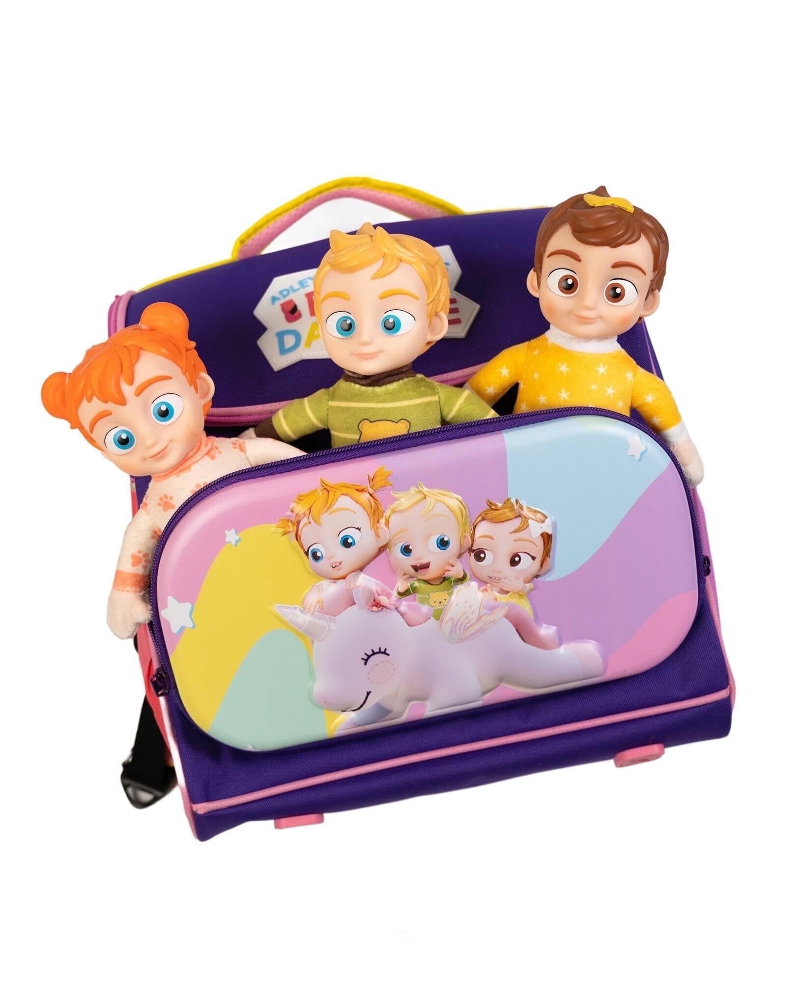 A FOR ADLEY 3 Crazy Babies and Play Pretend Travel Bag an All in