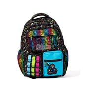 A for Adley Backpacks Featuring Adley Logos Great Backpack For School or Just Carrying Around Your Important Kid Things Black Neon Rainbow