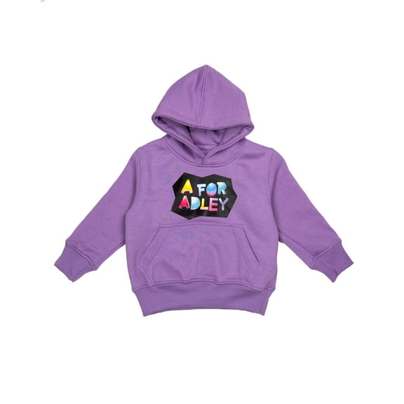 A FOR ADLEY Designed Adley's Neon Rainbow Hoodies, Great Colors With a Black Neon Logo That Really Pops (US, Numeric, 6, Regular, Light Purple)