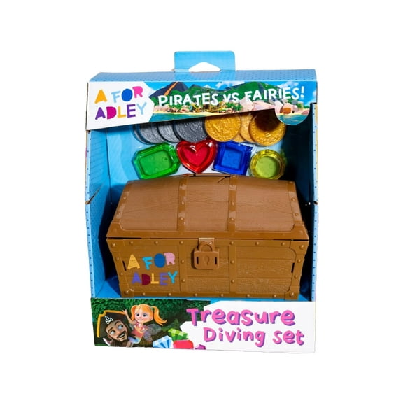 A FOR ADLEY Merch, Adley Toy Pirates vs Fairies Treasure Dive Chest for Boys and Girls for Water Toy Fun as Seen on Adley's You Tube Channel