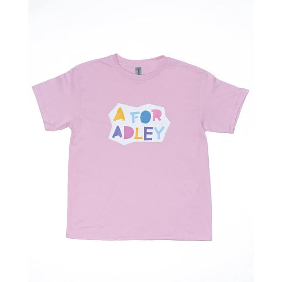A FOR ADLEY Merch, Adley's Best Friends Forever Line BFF Craft Logo Youth Tee Shirt in Colors Handpicked by Adley (10, Light Pink)