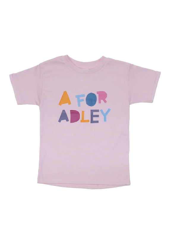 Merch Official Adley Best Friends Forever Line Comfortable Childs Tee with Rainbow Stylized Logo (8, Light Pink)