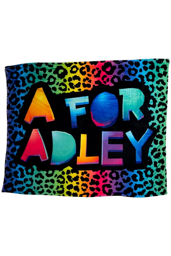 Merch, Super Colorful and Super Big Comfy Cozy Blanket with Giant Adley Signature Logo (Cheetah)