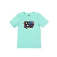 thumbnail image 1 of A FOR ADLEY Official Merch Presents a Custom Design Neon Checkered Logo Tee, a Soft Must Have Tee for Her Fans (US, Numeric, 6, Regular, Teal), 1 of 4