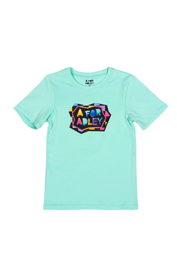 Official Merch Presents a Custom Design Neon Checkered Logo Tee, a Soft Must Have Tee for Her Fans (US, Numeric, 6, Regular, Teal)