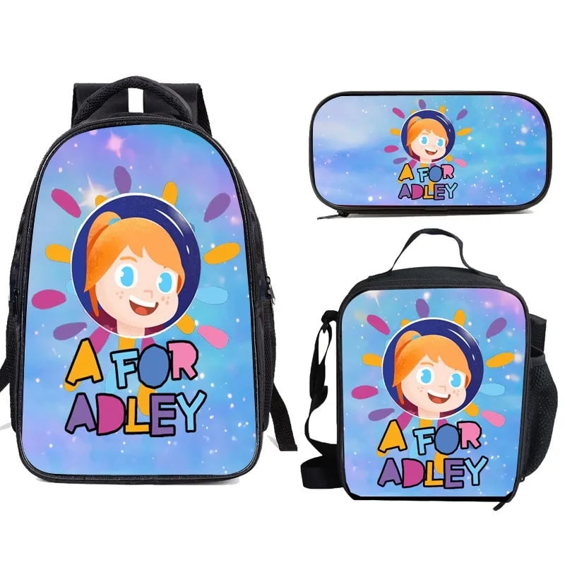 A FOR ADLEY Schoolbag Backpack Lunch Bag Pencil Case Set Gift for Kids