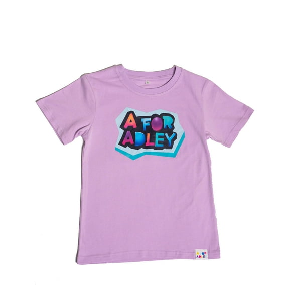 A FOR ADLEY Winter Rainbow Craft Logo Tee from Adley's Winter Workshop (US, Numeric, 8, Regular, Light Purple)