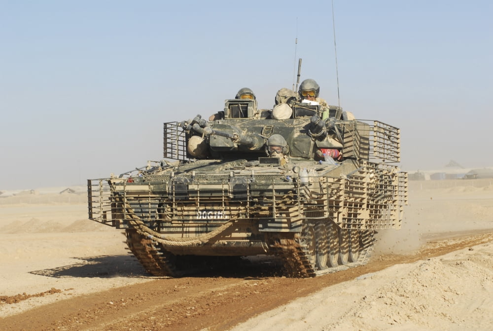 A FV107 Scimitar armoured reconnaissance vehicle of the British Army Canvas Art - Andrew ChittockStocktrek Images (17 x 12)
