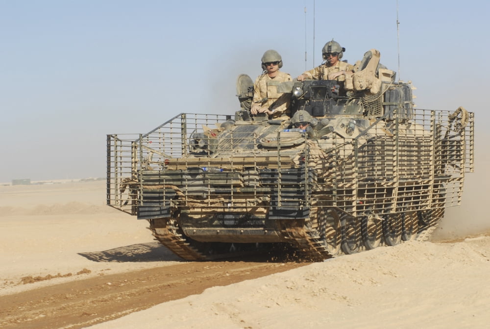 A FV107 Scimitar armoured reconnaissance vehicle of the British Army Canvas Art - Andrew ChittockStocktrek Images (17 x 12)