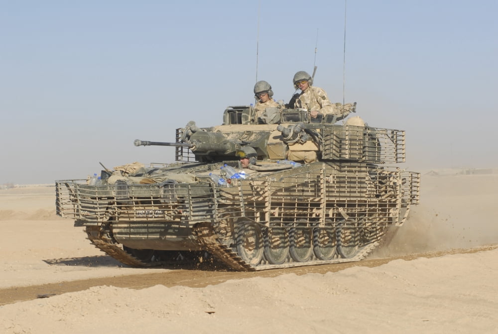 A FV107 Scimitar armoured reconnaissance vehicle of the British Army Canvas Art - Andrew ChittockStocktrek Images (34 x 23)