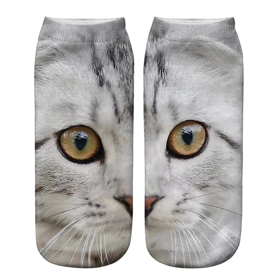 A Face Print Socks Cute Mid Calf Socks Unisex Soft Breathable Fabric For Everyday Wear Gifting 7.87 Inches Length Style A Made Of Cotton