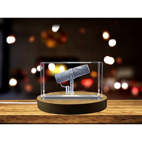 A Faceted Crystal LD Dynamic Microphone - A Hyper-Realistic Audio Homage