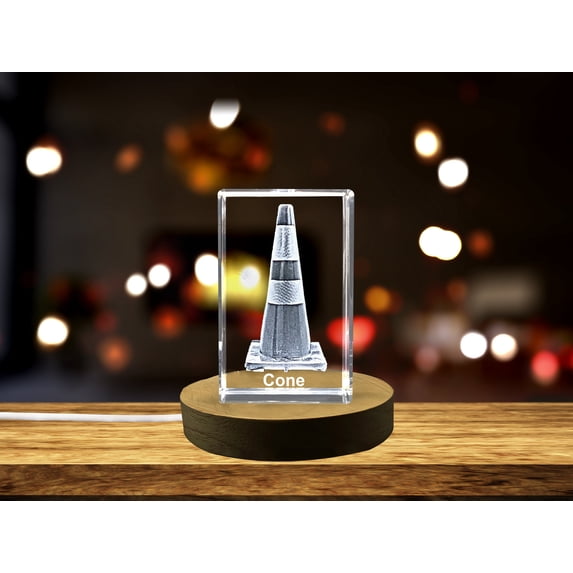 A Faceted Crystal Traffic Cone - Honoring Vigilance and Safety