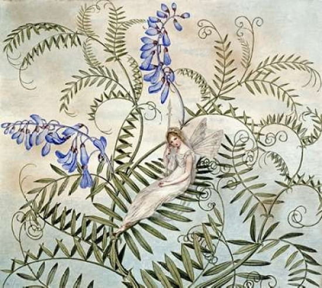 A Fairy Resting Among Flowers Canvas Art - Amelia Jane Murray (24 x 24)