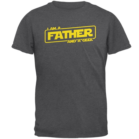 A Father and a Geek Mens T Shirt Dark Heather 2XL