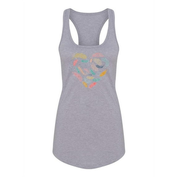 A Feather Heart Tank Women -Image by Shutterstock, Female Large